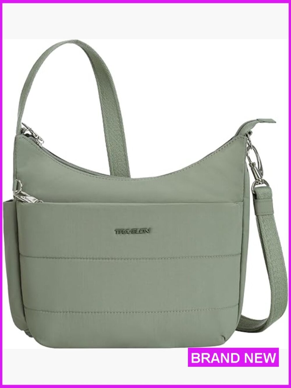 Anti-Theft Crossbody Bag Nylon Lightweight Travel Messenger Secure Pockets